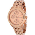 Marc Jacobs Peeker Chronograph Rose Gold Dial Stainless Steel Strap Watch for Women - MBM3394