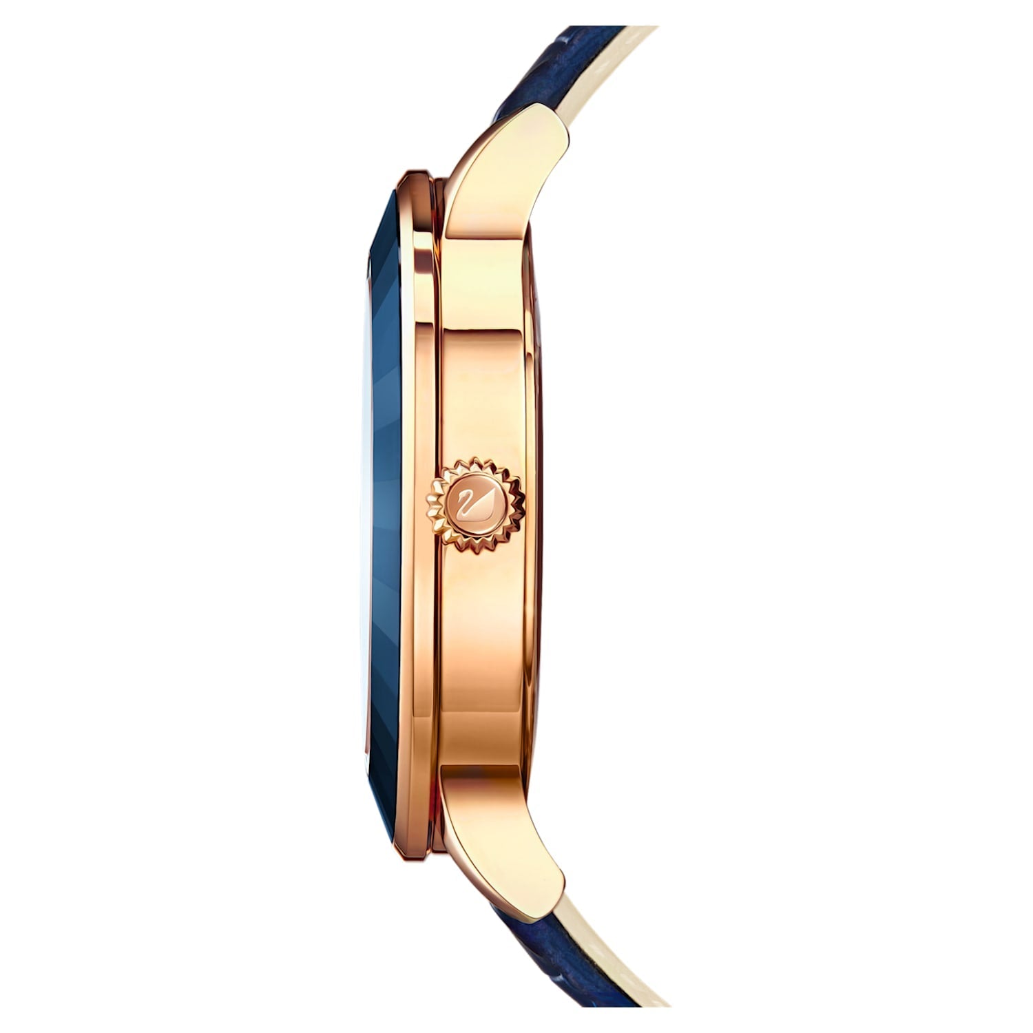 Swarovski Octea Lux Blue Dial Blue Leather Strap Watch for Women - 5414413