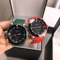 Gucci Dive Quartz Black Dial Green Rubber Strap Watch For Men - YA136310