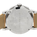 Burberry The City Chronograph White Dial Haymarket Beige Leather Strap Watch For Men - BU9360