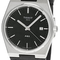 Tissot PRX Quartz Black Dial Black Rubber Strap Watch For Men - T137.410.17.051.00