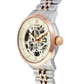 Fossil Townsman Skeleton Automatic White Dial Two Tone Steel Strap Watch for Men - ME3075