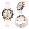 Guess Catalina White & Rose Gold Dial White Silicon Strap Watch For Women - W0562L1