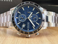 Hugo Boss Rafale Chronograph Blue Dial Silver Steel Strap Watch for Men - 1513510