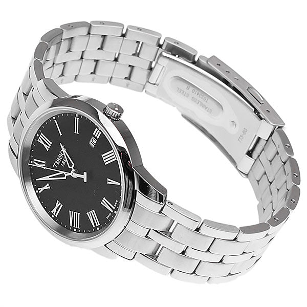 Tissot T Classic Dream Black Dial Silver Steel Strap Watch for Men - T033.410.11.053.01