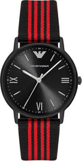 Emporio Armani Kappa Black Dial Two Tone NATO Strap Watch For Men - AR11015