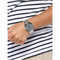 Emporio Armani Kappa Quartz Grey Dial Silver Mesh Bracelet Watch For Men - AR11068