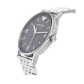 Emporio Armani Kappa Quartz Grey Dial Silver Mesh Bracelet Watch For Men - AR11068