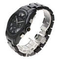 Emporio Armani Valente Chronograph Ceramic Black Dial Black Steel Strap Watch For Men - AR1400