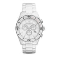 Emporio Armani Ceramic Chronograph White Dial White Ceramic Strap Watch For Men - AR1424