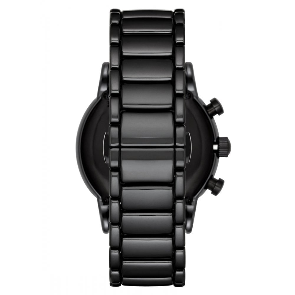 Emporio Armani Luigi Chronograph Black Dial Black Steel Strap Watch For Men - AR1507