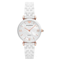 Emporio Armani Ceramica Mother of Pearl Dial White Ceramic Strap Watch For Women - AR1486