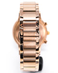 Emporio Armani Classic Chronograph Rose Gold Dial Rose Gold Steel Strap Watch For Men - AR2452