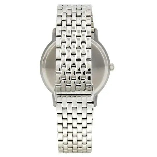 Emporio Armani Kappa Quartz Grey Dial Silver Mesh Bracelet Watch For Men - AR11068