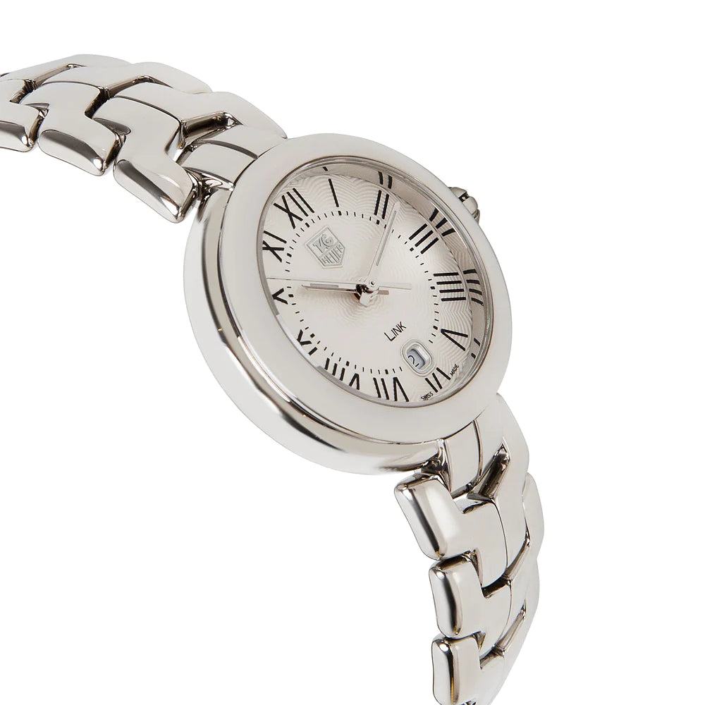 Tag Heuer Link Roman Numeral Silver Dial Silver Steel Strap Watch for Women - WAT1416.BA0954