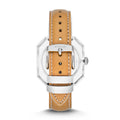 Fossil Candy White Dial Brown Leather Strap Watch for Women - ES3538