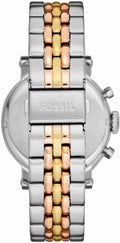 Fossil Boyfriend Chronograph White Dial Two Tone Steel Strap Watch for Women - ES3840