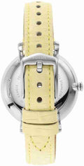 Fossil Jacqueline Three-Hand Silver Dial Yellow Leather Strap Watch for Women - ES4812