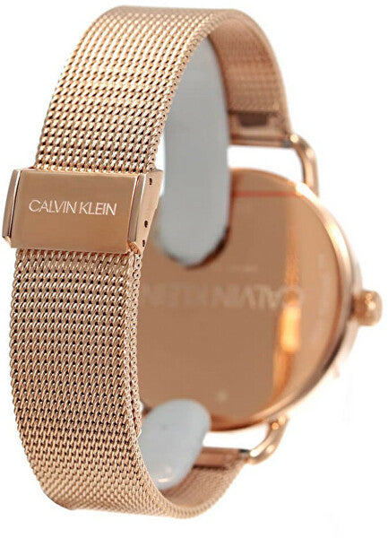 Calvin Klein Even White Dial Rose Gold Mesh Bracelet Watch for Women - K7B21626