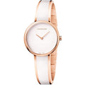 Calvin Klein Seduce White Dial Two Tone Steel Strap Watch for Women - K4E2N616