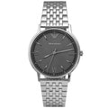 Emporio Armani Kappa Quartz Grey Dial Silver Mesh Bracelet Watch For Men - AR11068