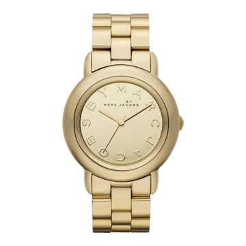 Marc Jacobs Marci Gold Dial Gold Ion Plated Stainless Steel Strap Watch for Women - MBM3098