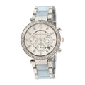 Michael Kors Parker White Dial Two Tone Steel Strap Watch for Women - MK6138