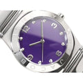 Marc Jacobs Purple Dial Silver Stainless Steel Strap Watch for Women - MBM3032