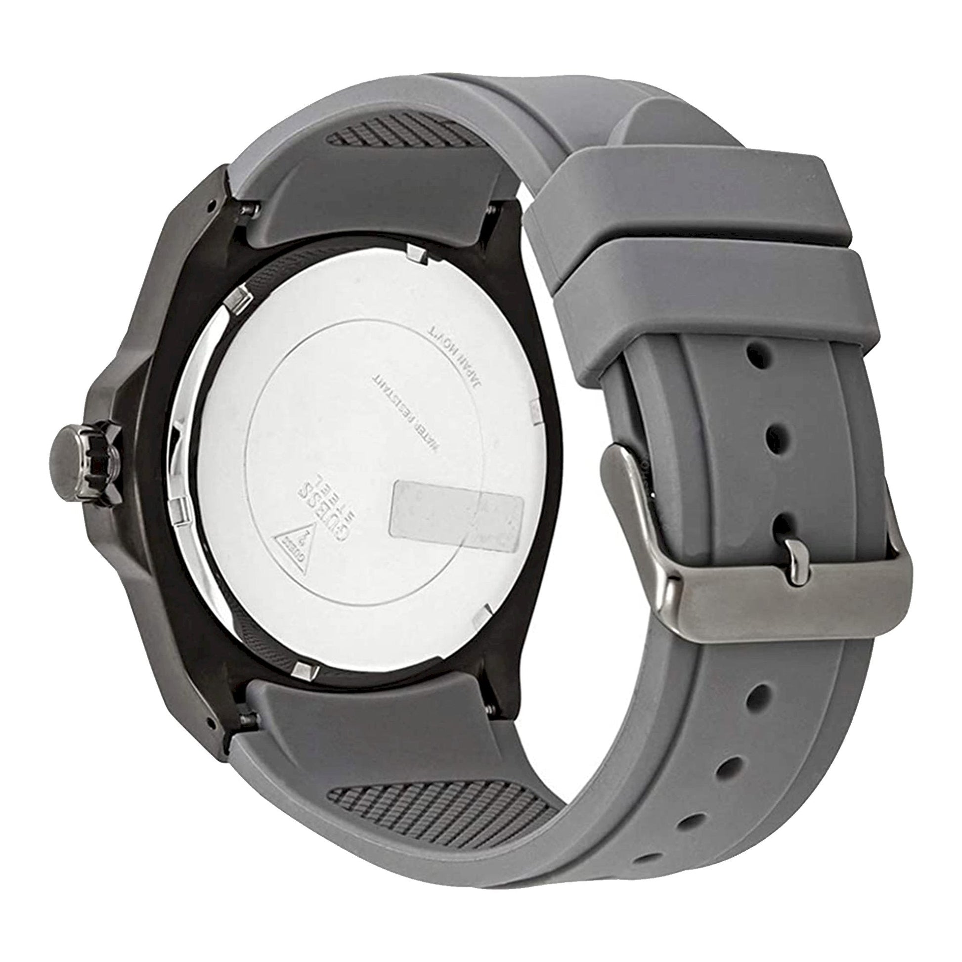 Guess Legacy Grey Dial Grey Silicone Strap Watch For Men - W1048G1