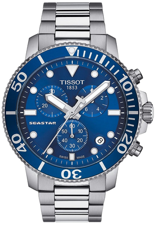 Tissot Seaster 1000 Chronograph Quartz 45.5mm Stainless Steel Watch For Men - T120.417.11.041.00