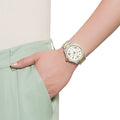 Fossil Cecile White Dial Two Tone Steel Strap Watch for Women - AM4543