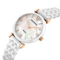 Emporio Armani Ceramica Mother of Pearl Dial White Ceramic Strap Watch For Women - AR1486