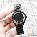 Marc Jacobs Tether Black Transparent Dial Black Stainless Steel Strap Watch for Women - MBM3415