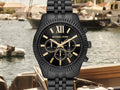 Michael Kors Lexington Black Dial Black Steel Strap Watch for Men - MK8603