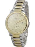 Burberry The Classic Gold Dial Two Tone Stainless Steel Strap Watch for Men - BU10011