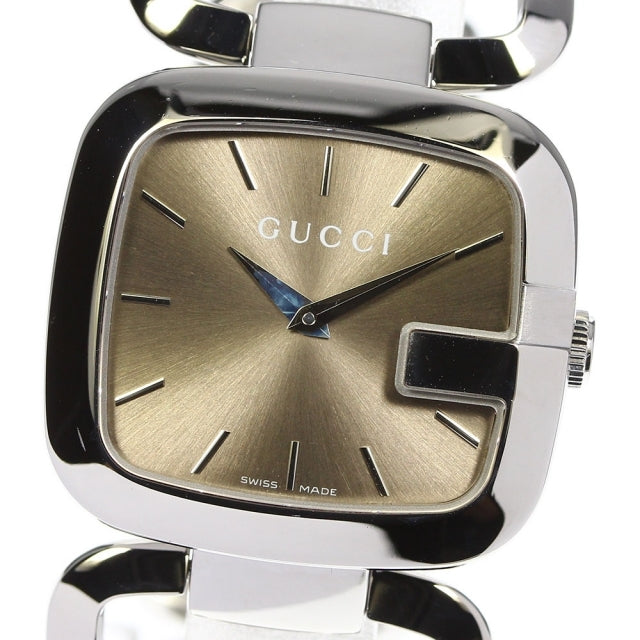 Gucci G Gucci Quartz Brown Dial Silver Steel Strap Watch For Women - YA125401