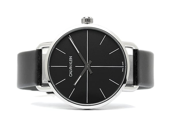 Calvin Klein Evan Black Dial Black Leather Strap Watch for Men - K7B211CZ