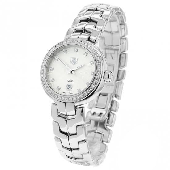 Tag Heuer Link Diamonds Silver Dial Silver Steel Strap Watch for Women - WAT1414.BA0954