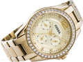 Fossil Riley Gold Dial Gold Steel Strap Watch for Women - ES3203