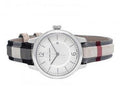 Burberry Classic Silver Dial Horseberry Black Leather Strap Watch for Women - BU10103