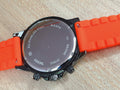 Fossil Bannon Chronograph Grey Dial Orange Silicone Strap Watch for Men - BQ2500