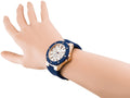 Guess Overdrive White Dial Blue Rubber Strap Watch for Women - W0149L5