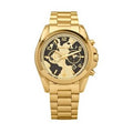 Michael Kors Bradshaw Stop Hunger Black Gold Dial Gold Steel Strap Watch for Women - MK6272