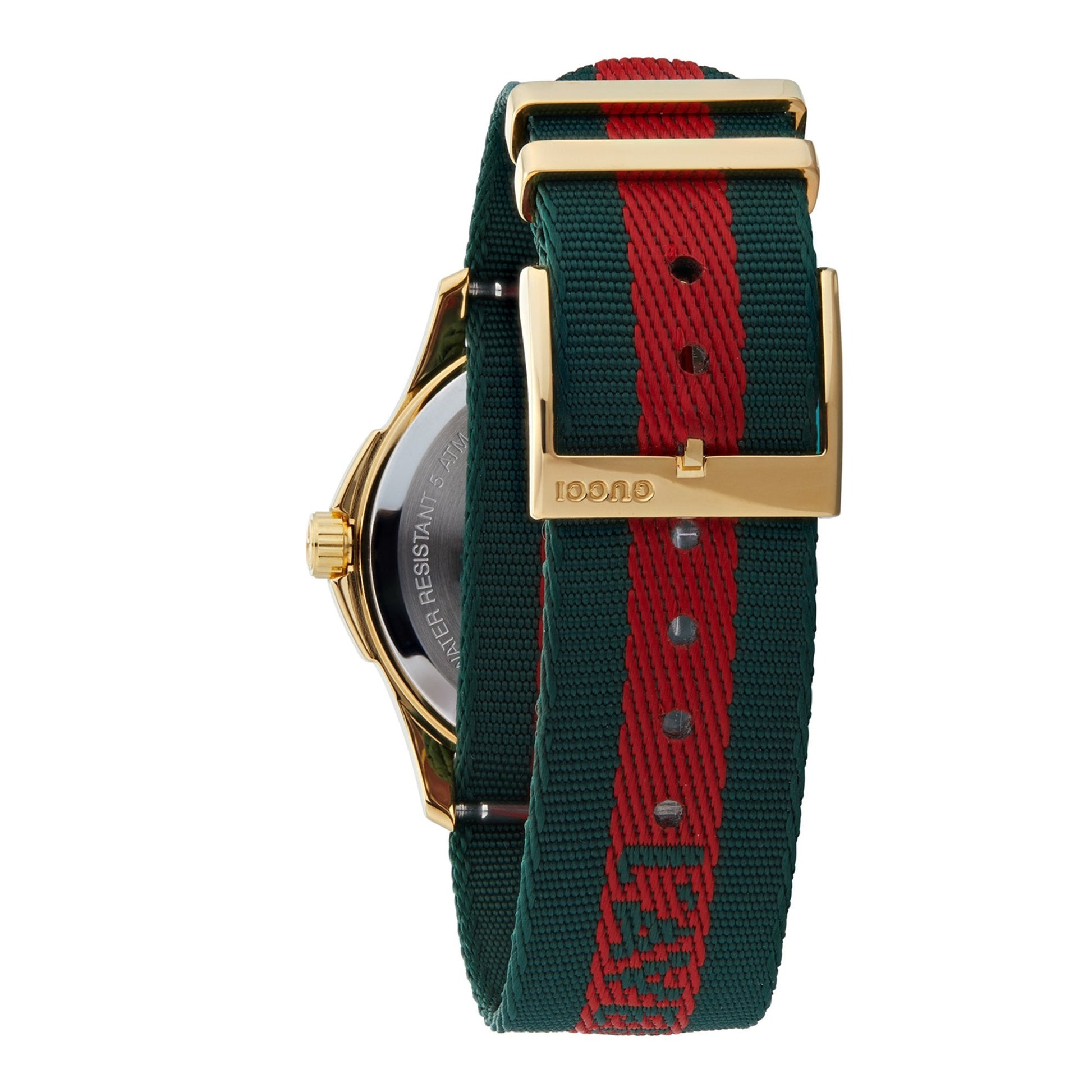 Gucci Le Marche des Merveilles Bee Motif Two Tone Dial Two Tone NATO Strap Unisex Watch - YA126487