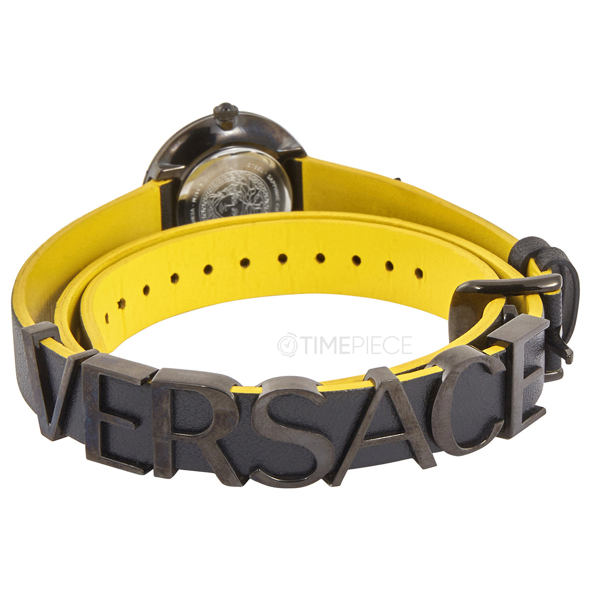 Versace V-Flare Quartz Black Dial Black Leather Strap Watch for Women - VEBN00518