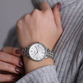 Fossil Jacqueline White Dial Silver Steel Strap Watch for Women - ES3545