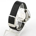 Calvin Klein Post Minimal Silver Dial Black Leather Strap Watch for Men - K7621192