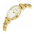 Emporio Armani Gianni T Bar Silver Dial Gold Steel Strap Watch For Women - AR1877