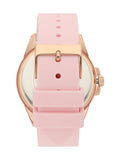 Guess Frontier Diamonds Rose Gold Dial Pink Rubber Strap Watch For Women - W1160L5