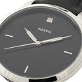 Fossil The Minimalist Carbon Series Black Dial Black Leather Strap Watch for Men - FS5497